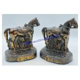 Cast Iron Horse Bookends