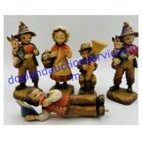 5 ANRI Wooden Sculptures