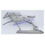 Metal Racing Horse and Jokey Home Decor