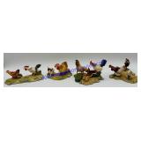 4 Lowell Davis Chicken Figurines