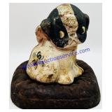 Cast Iron Dog Doorstop Coin Bank