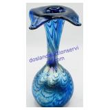 Mountain Larkspur Art Glass Vase