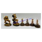 6 ANRI Wooden Sculptures