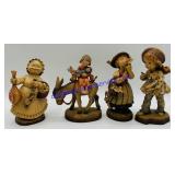 4 ANRI Wooden Sculptures