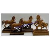 4 ANRI Wooden Sculptures