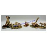 4 Lowell Davis Dog Figurines