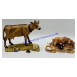 2 Lowell Davis Cow Figurines (Damage)