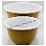 (2) Corning Stoneware Mixing Bowls