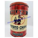 Hiland Potato Chips Tin. Davenport, IA.