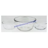 (3) Anchor Hocking/Pyrex Glass Bowls