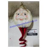 Mercury Glass Santa Ornament