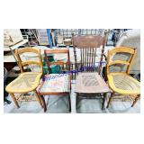 4 Mixed Wooden Chairs