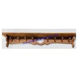 Handmade Wooden Coat Rack 42 W x 7H x 5.5"D