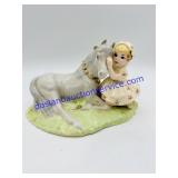 Ceramic Girl & Horse Figurine by Dorthy Cook