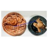 2 Ceramic Horse Paperweights