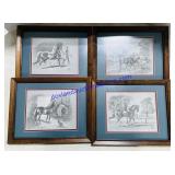 Set Of 4 Jeanne Mellin Prints Framed 16ï¿½x13ï¿½