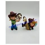 Vintage Ceramic Cowboy & Cowgirl Figures
