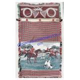 22x40" Fox Hunt Woven Tapestry