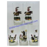 Vintage ï¿½Chubby Ponies and Ridersï¿½ Glass Cup by