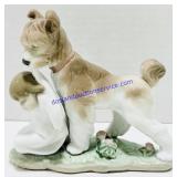 Lladro Porcelain Dog & Girl Figure