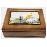 Wooden Eagle Design Jewelry Box