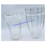 2 Glass Vases