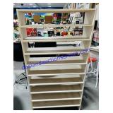 Stackable Pressed Wood Shelves.