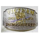 Vietnam Remembered Metal Belt Buckle