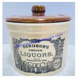 Demijohns Liquors Ceramic Crock with Lid