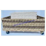 4 Storage Baskets 15 x 13" and 25 x 17 Wheeled