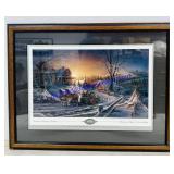 Framed ï¿½Pleasures Of Winterï¿½ By Terry Redlin.