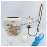 Glass Vase and Trinkets
