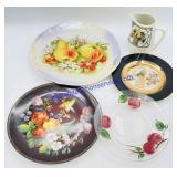 Porcelain and Glass Plates and Creamer