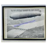 Framed Photograph Of The Graf Zeppelin. 11ï¿½x9ï¿½