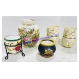 Ceramic Cups, Vase and Candle Holders