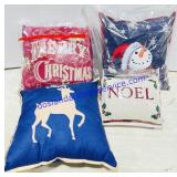 4 Holiday Pillows