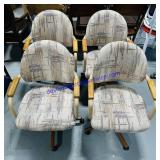 4 Rolling Dinning Room Chairs