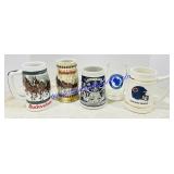 Budweiser, Beer & Chicago Bears Ceramic Beer
