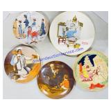 Norman Rockwell and Christmas Decorative Plates