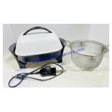 Presto Electric Skillet & Wire Strainer
