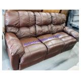 Leather Reclining Couch. 83ï¿½x38ï¿½x34ï¿½