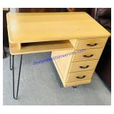 Wooden Desk With Hairpin Legs. 31ï¿½x36ï¿½x20ï¿½