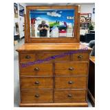 Dresser With Mirror. 72ï¿½x49ï¿½x19ï¿½