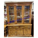 Pennsylvania House Lighted Hutch 2 Pieces.