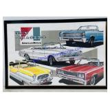 Framed Automotive Artwork. 19ï¿½x13ï¿½