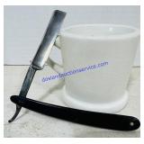 Shaving Mug And Straight Razor
