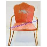 Vintage Metal Childs Rocking Chair 12 x 19"