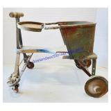 Vintage Wood and Metal Doll Carriage 17 x 11 x15"
