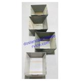 (4) Metal Bins with Side Handles 11 x 12"