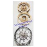 (3) Steel Wire Spoke Wheels 22"